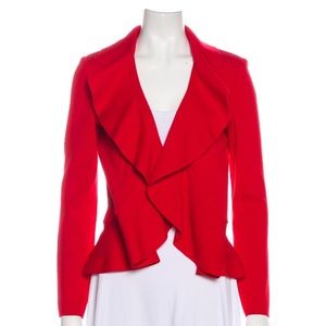 St. John Wool Ruffle Cardigan